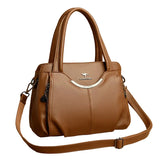 Women's Soft Leather Crossbody Tote Bag – Luxury Shoulder Handbag