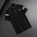 The Dark Blue Stretch Polo — Locryn Men