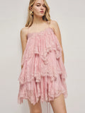 The Lace Patchwork Backless Mini Dress — Locryn