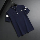 The Dark Blue Stretch Polo — Locryn Men