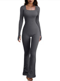 The Square Neck Flare Jumpsuit — Locryn