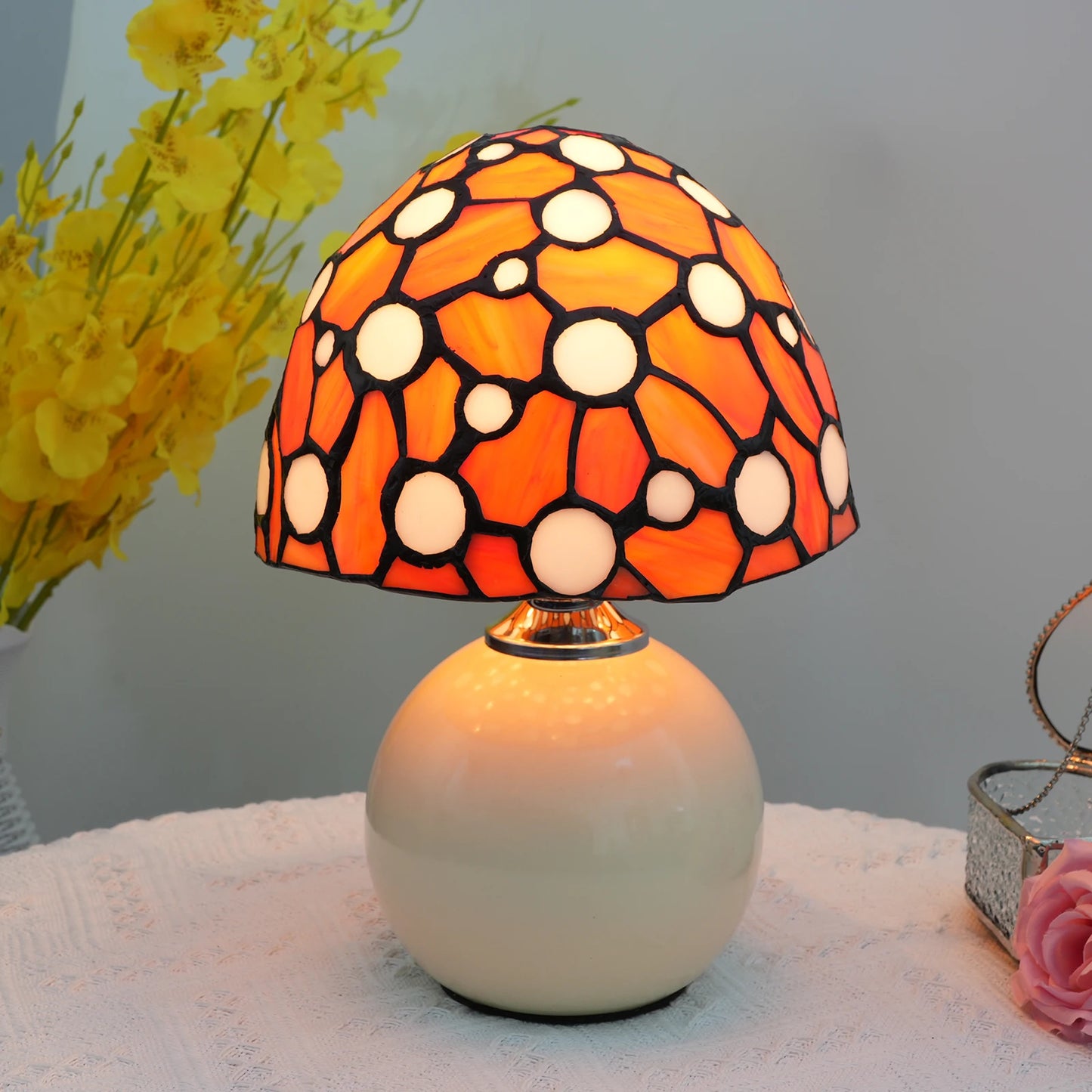 Luminária Cogumelo de Vidro Nordic