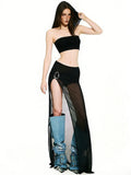 The Metal Mesh Maxi Skirt — Locryn