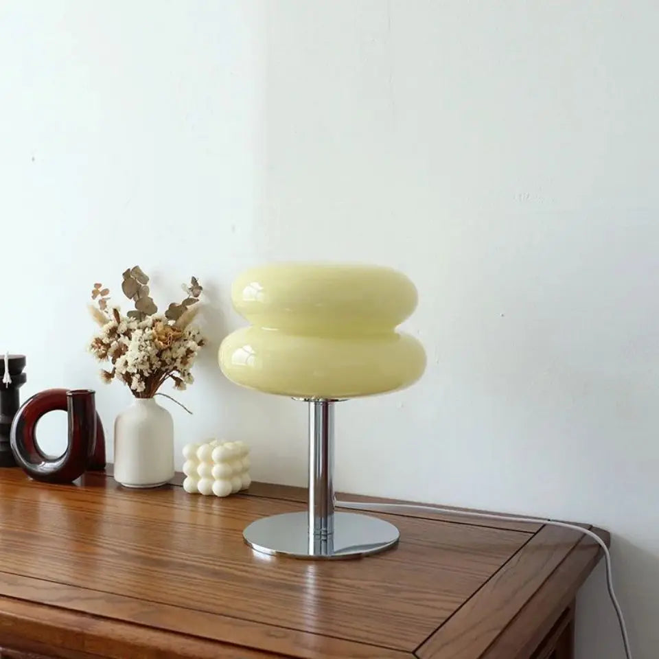 Luminária Cogumelo de Vidro Minimalista