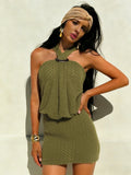 The Metal Buckle Halter Dress — Locryn