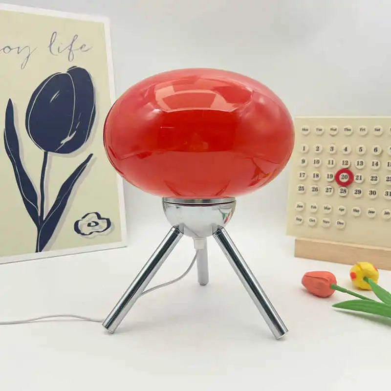 Luminária Cogumelo de Vidro Minimalista