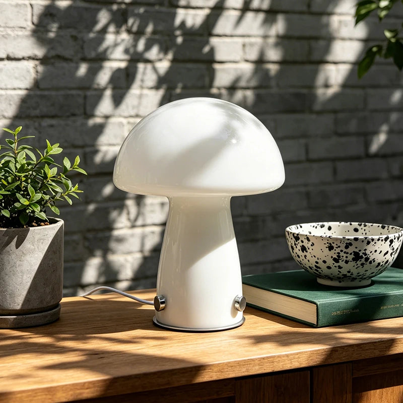 Luminária Cogumelo de Vidro Bauhaus