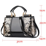 Women's Patent Leather Shiny Shoulder Bag – Large Capacity Messenger Handbag