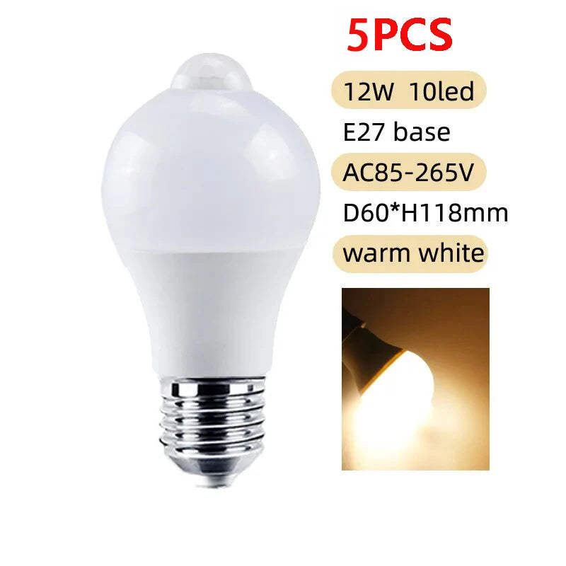 Lâmpada LED E27 com Sensor de Presença 12W