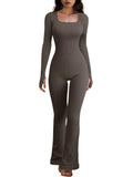 The Square Neck Flare Jumpsuit — Locryn