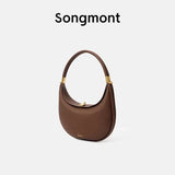 Women's Crescent Soft Leather Shoulder Bag – Elegant Commuter Crossbody