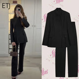The High-Collar Slim Suit Set — Locryn