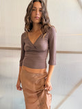Deep V-Neck Half Sleeve T-Shirt – Stretch Casual Summer Beachwear