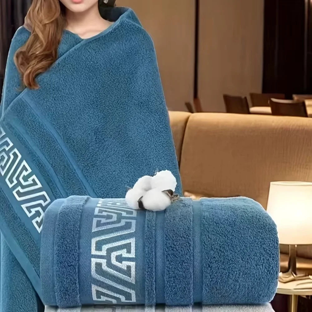 Locryn Decoração de Luxo - 380g new pure cotton thick bath towel 70*140 soft absorbent no shedding colo (Foto 1)