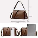 Women's Soft Leather Shoulder Bag – Luxury Crossbody Tote Handbag