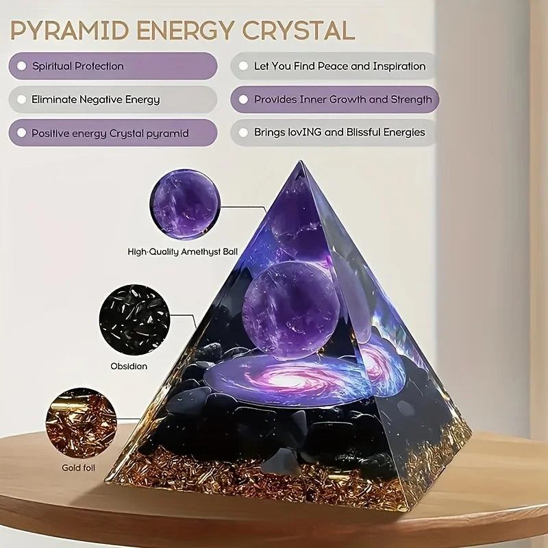 Pirâmide de Cristal Ametista Elegante