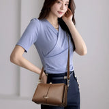 Women's Soft Leather Shoulder Bag – Luxury Crossbody Tote Handbag
