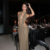 The Cut-Out Halter Maxi — Locryn