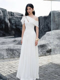 Off-Shoulder Metal Buckle Ruched Dress – Sexy Bodycon Club Party Dress