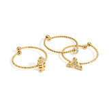 The Fishtail Crystal Rings Set — Locryn