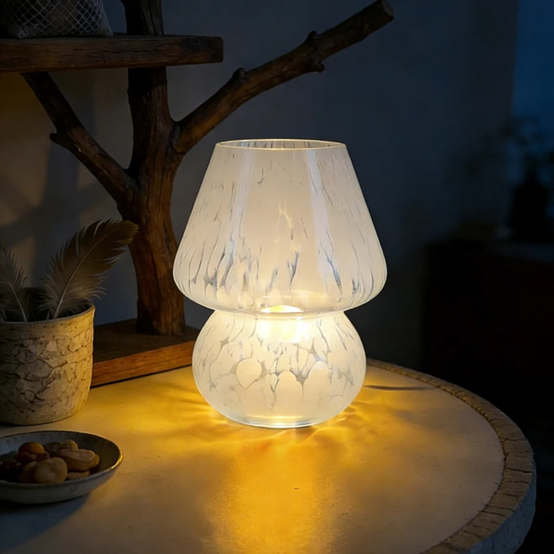 Luminária Cogumelo de Vidro Italiana