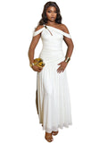 Off-Shoulder Metal Buckle Ruched Dress – Sexy Bodycon Club Party Dress