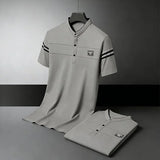 The Dark Blue Stretch Polo — Locryn Men