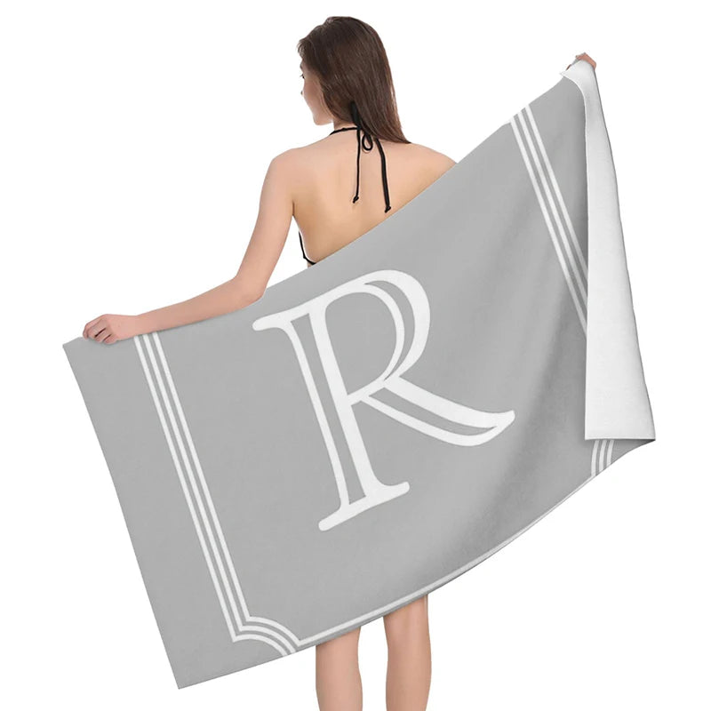Locryn Decoração de Luxo - Home bath towels for the body towels bathroom letters and flower quick drying microfiber beach towel man and women large sports (Foto 25)
