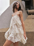 The Lace Patchwork Backless Mini Dress — Locryn