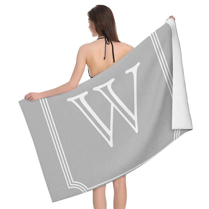 Locryn Decoração de Luxo - Home bath towels for the body towels bathroom letters and flower quick drying microfiber beach towel man and women large sports (Foto 7)