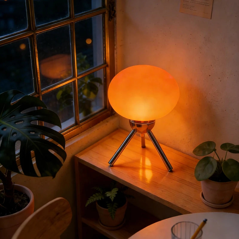 Luminária Cogumelo de Vidro Minimalista