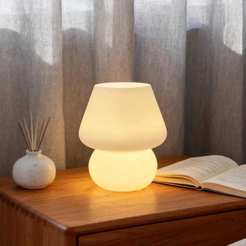 Luminária Cogumelo de Vidro Bauhaus