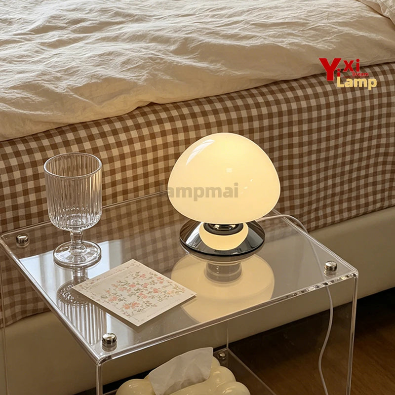 Luminária Cogumelo de Vidro Nordic
