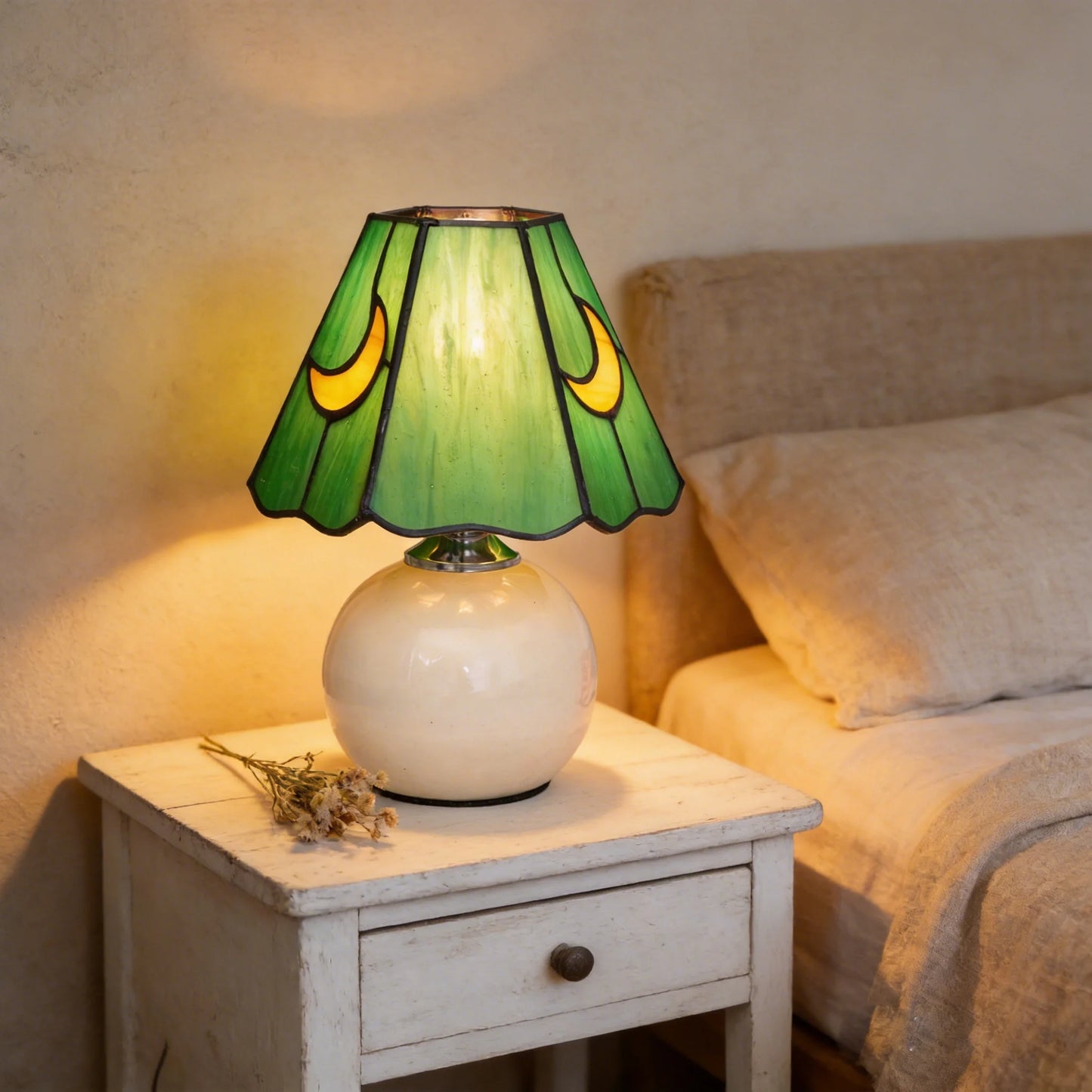 Luminária Cogumelo de Vidro Retrô