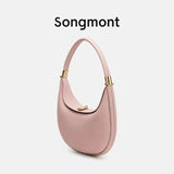 Women's Crescent Soft Leather Shoulder Bag – Elegant Commuter Crossbody