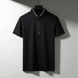 The Half-Zip Short Sleeve Polo — Locryn Men