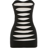 The Contrast Hollow Bodycon Mini — Locryn
