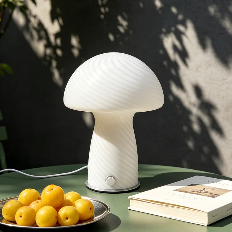 Luminária Cogumelo de Vidro Bauhaus