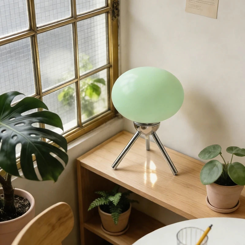 Luminária Cogumelo de Vidro Minimalista