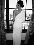 Skew Collar Patchwork Bodycon Maxi Dress – Sleeveless Elegant Party Dress