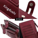 Women's Long PU Leather Wallet – Multi-Card Phone Bag with Hasp Closure
