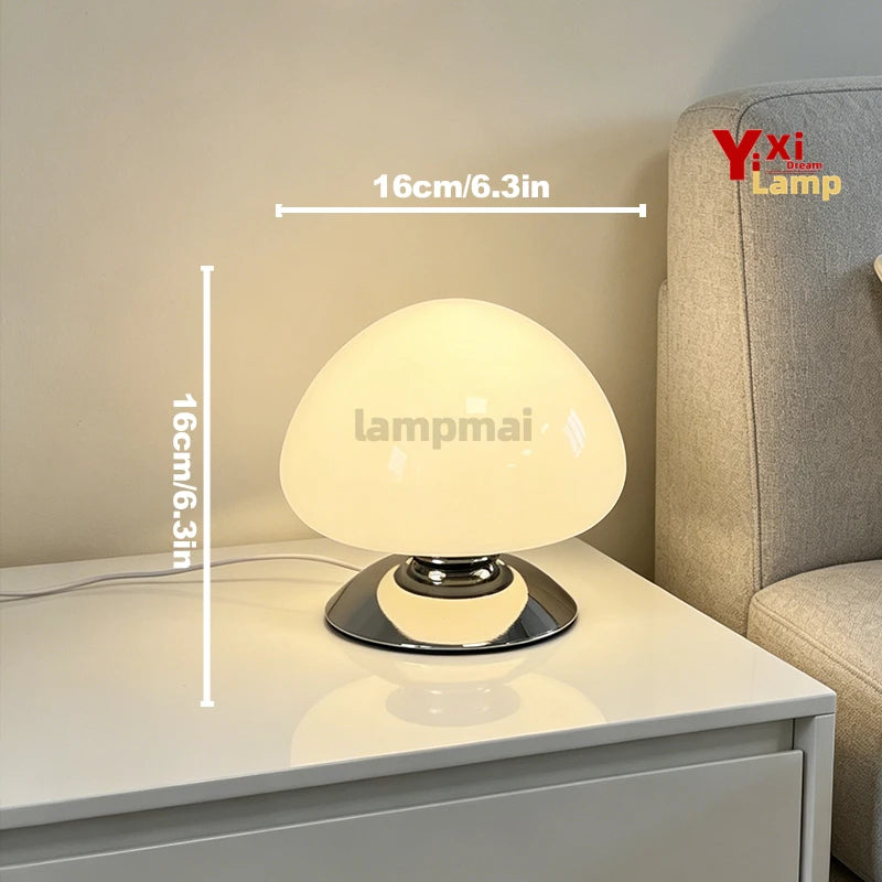 Luminária Cogumelo de Vidro Nordic