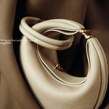Women's Crescent Soft Leather Shoulder Bag – Elegant Commuter Crossbody