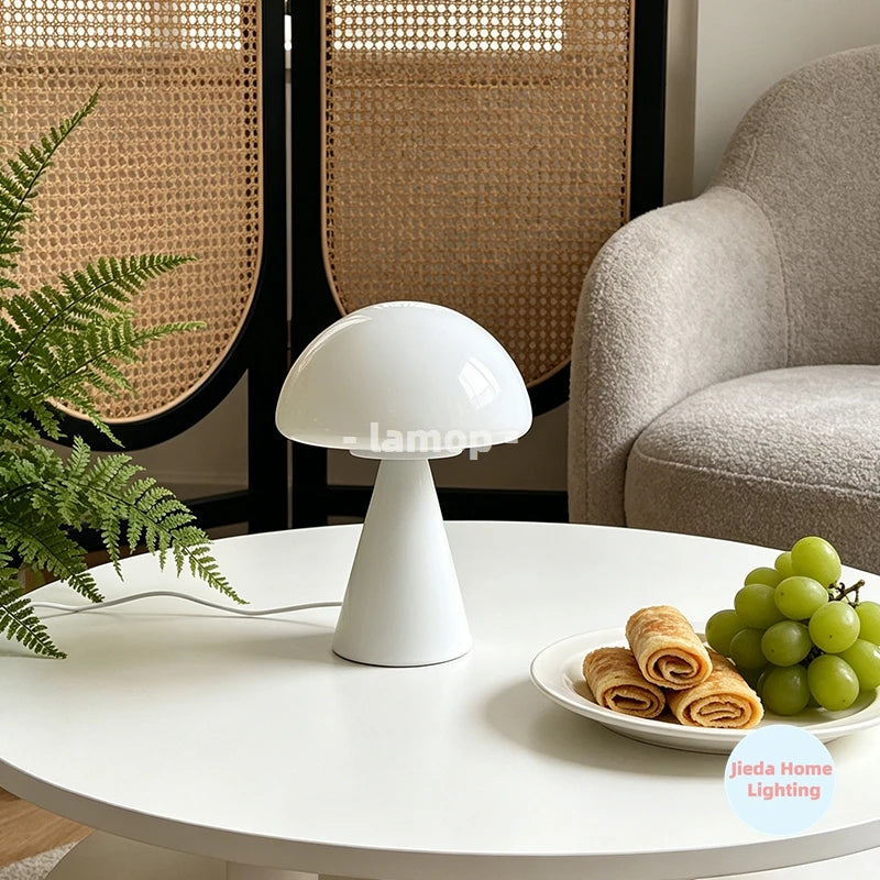 Luminária Cogumelo de Vidro Minimalista