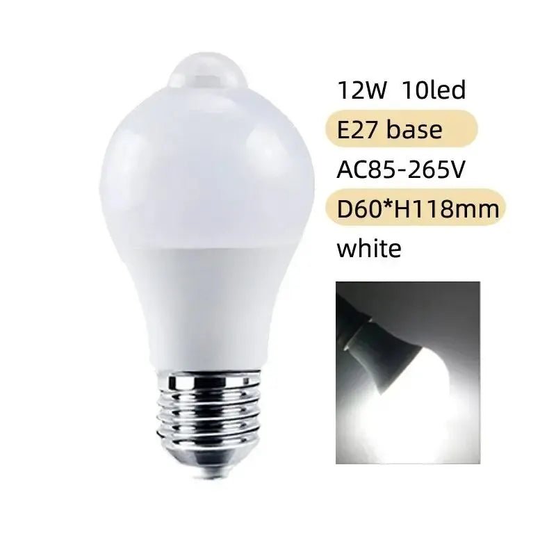 Lâmpada LED E27 com Sensor de Presença 12W