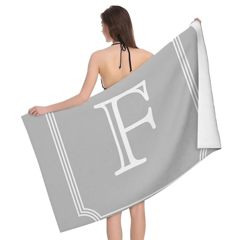 Locryn Decoração de Luxo - Home bath towels for the body towels bathroom letters and flower quick drying microfiber beach towel man and women large sports (Foto 13)