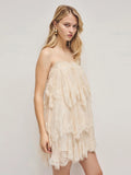 The Lace Patchwork Backless Mini Dress — Locryn