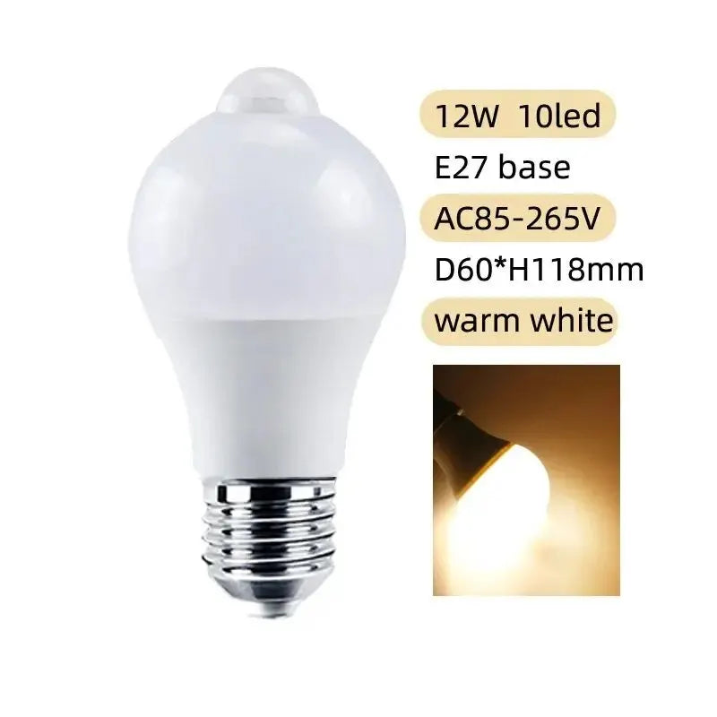 Lâmpada LED E27 com Sensor de Presença 12W