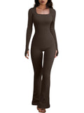 The Square Neck Flare Jumpsuit — Locryn