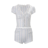 The Striped Ruffle 2-Piece Set — Locryn